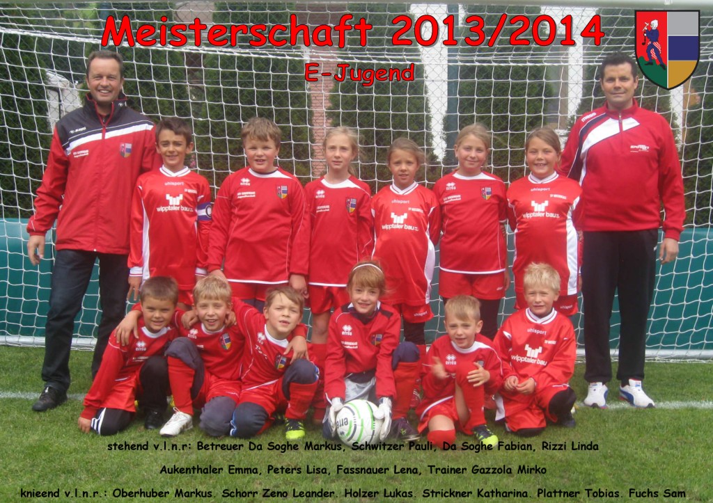 ASVG - Sponsorbild Jugendmannschaft E-Jugend - Saison 2013-2014